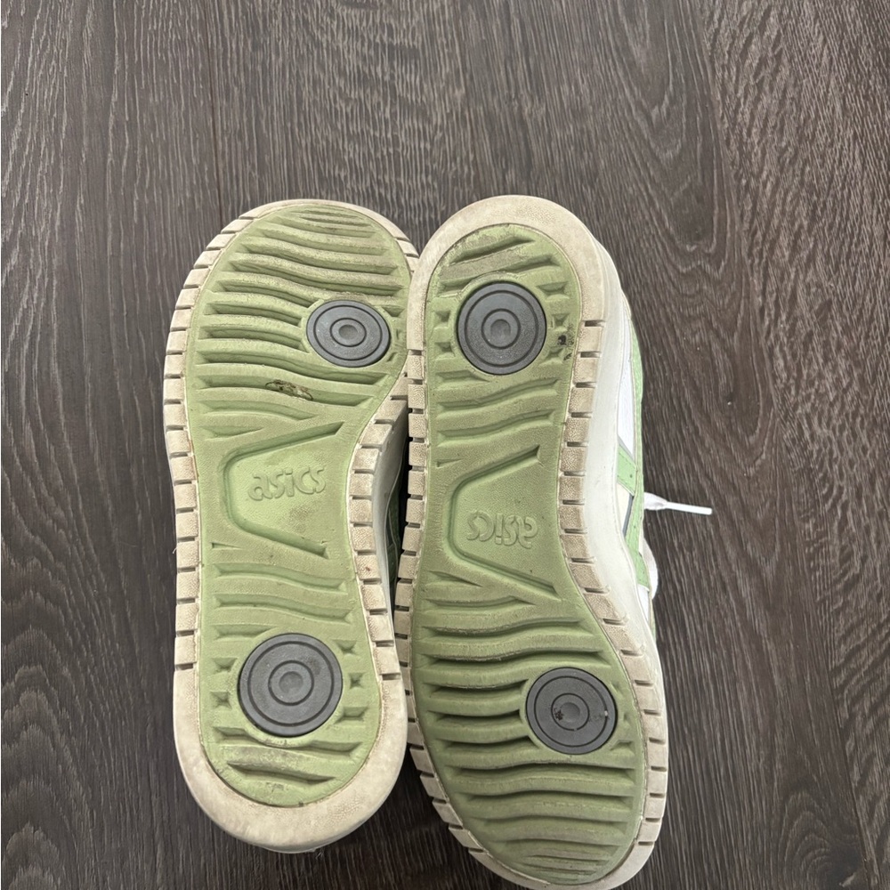 ASICS Women's White and Light Green Platform Sneakers - Picture 5 of 5